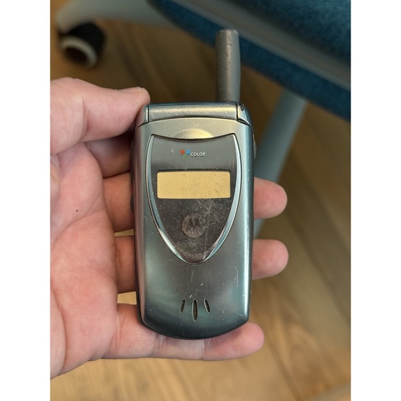 Motorola V60t Color - Silver & Gray ( Cingular)) Rare TDMA Flip Phone  Untested
